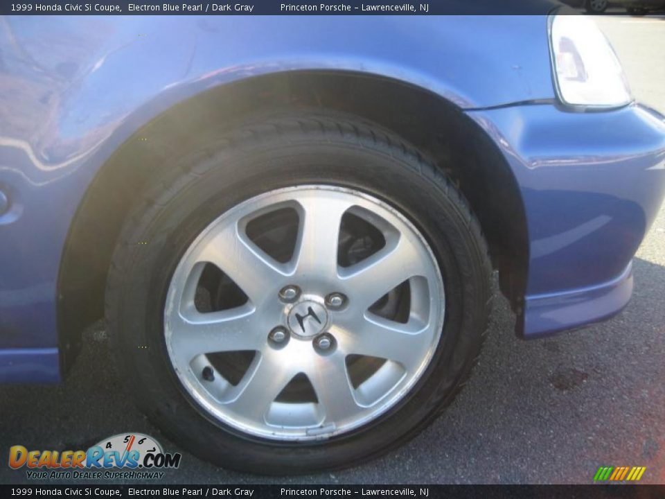 1999 Honda Civic Si Coupe Electron Blue Pearl / Dark Gray Photo #30