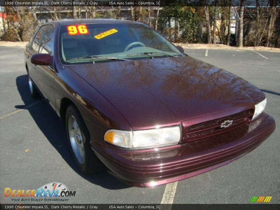 1996 Chevrolet Impala SS Dark Cherry Metallic / Gray Photo #4