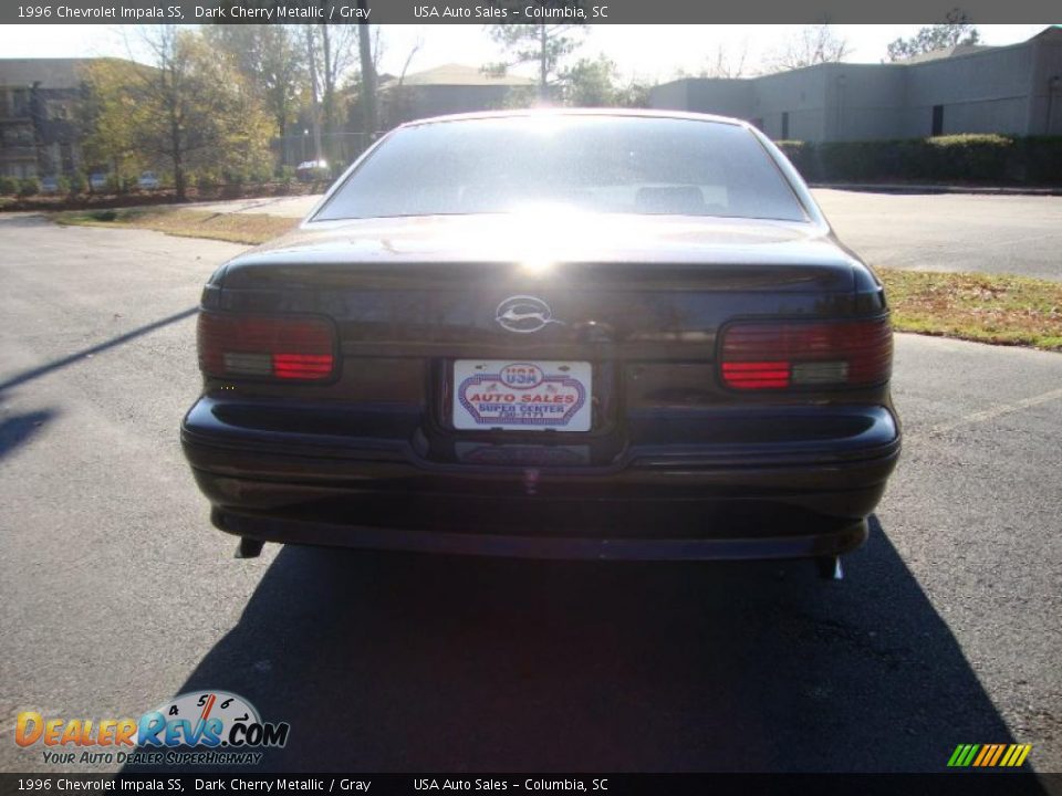 1996 Chevrolet Impala SS Dark Cherry Metallic / Gray Photo #10