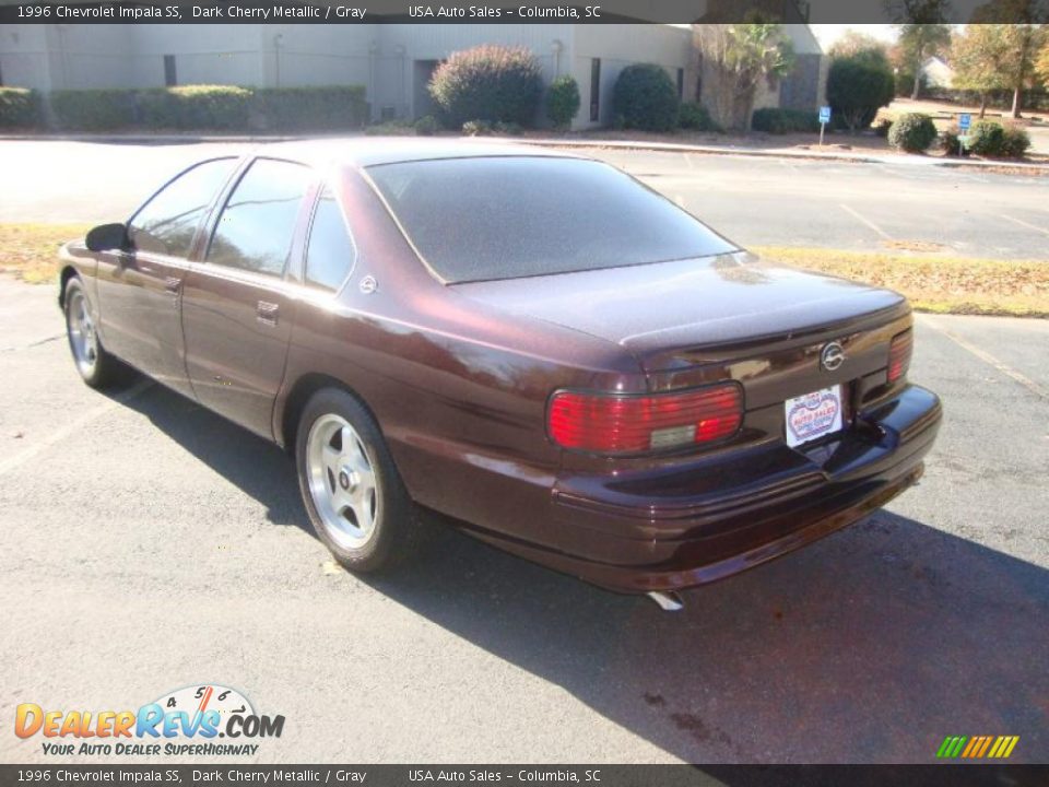 1996 Chevrolet Impala SS Dark Cherry Metallic / Gray Photo #12