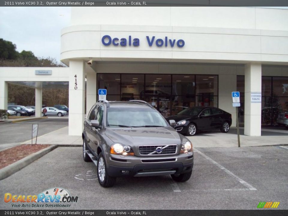 2011 Volvo XC90 3.2 Oyster Grey Metallic / Beige Photo #1