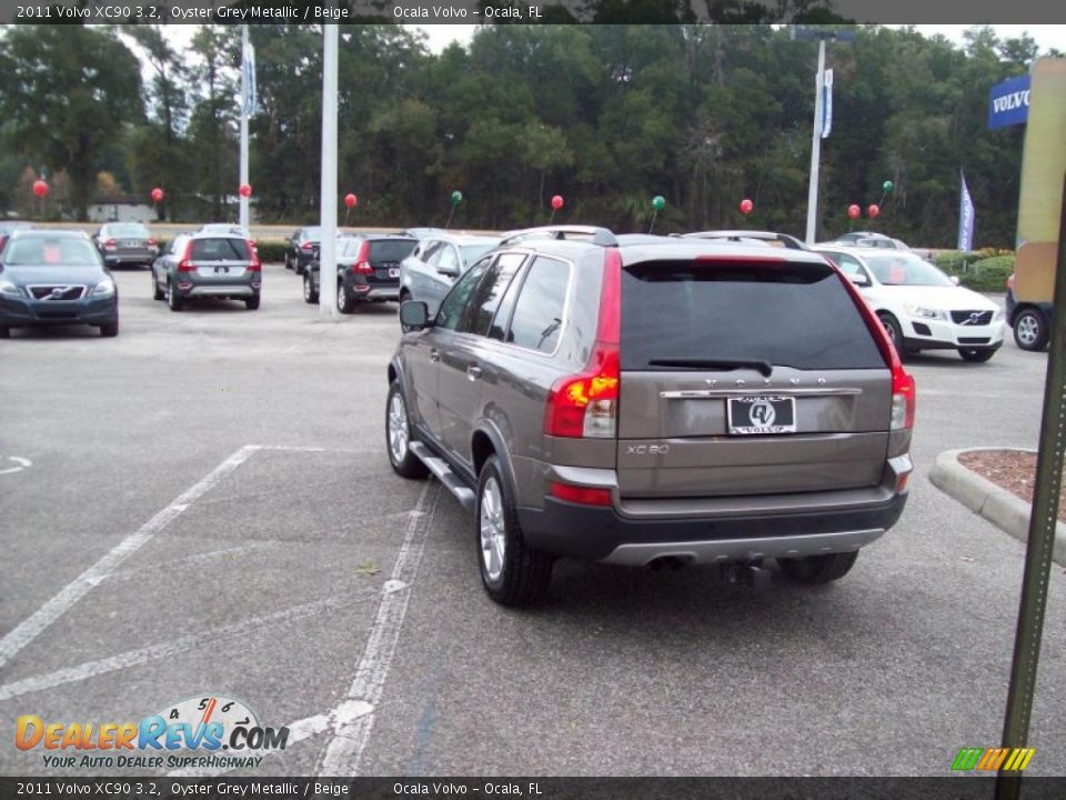 2011 Volvo XC90 3.2 Oyster Grey Metallic / Beige Photo #8