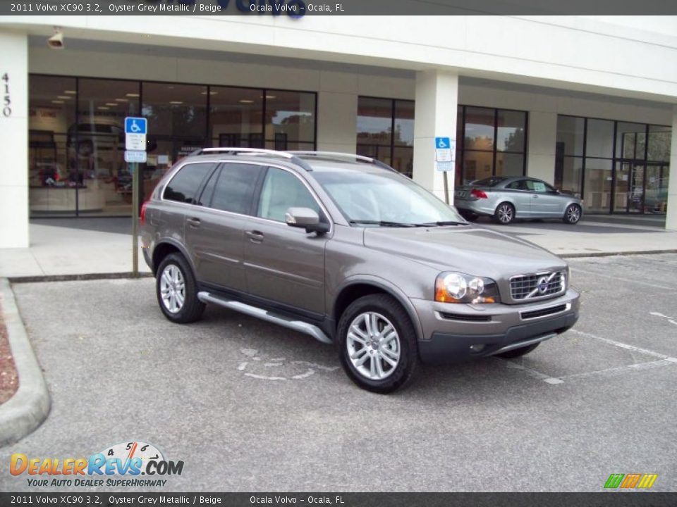 2011 Volvo XC90 3.2 Oyster Grey Metallic / Beige Photo #13