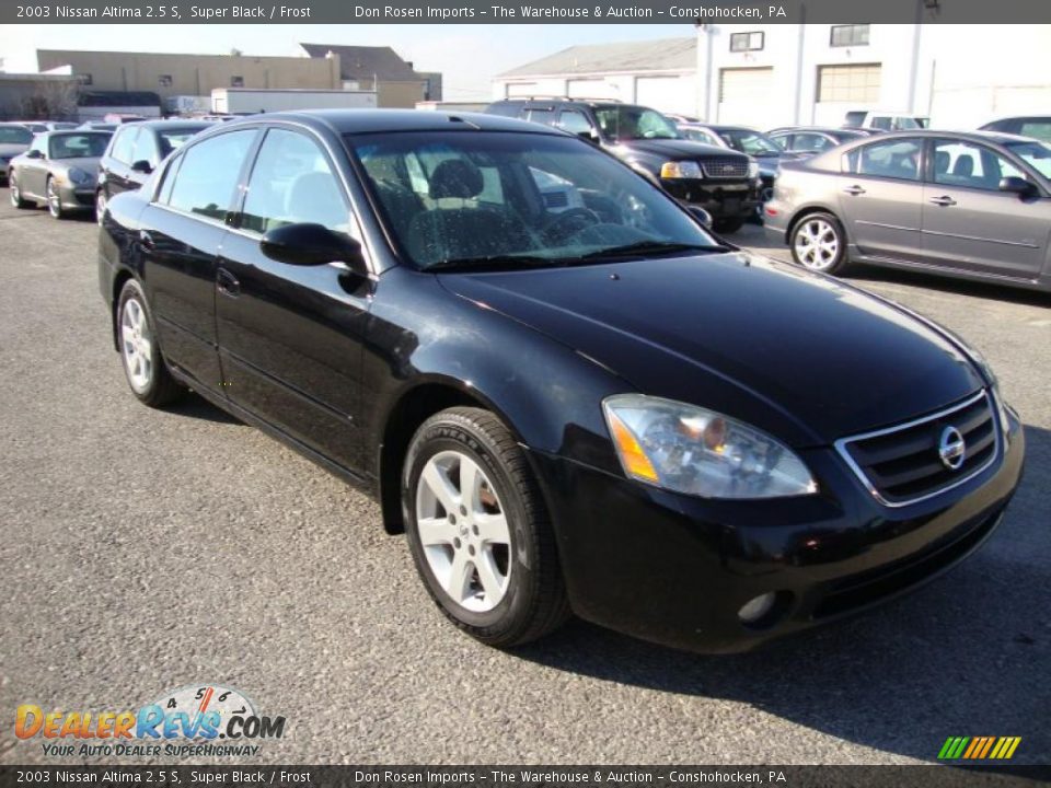 2003 Nissan Altima 2.5 S Super Black / Frost Photo #4