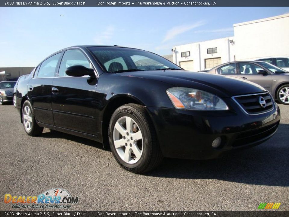 2003 Nissan Altima 2.5 S Super Black / Frost Photo #5