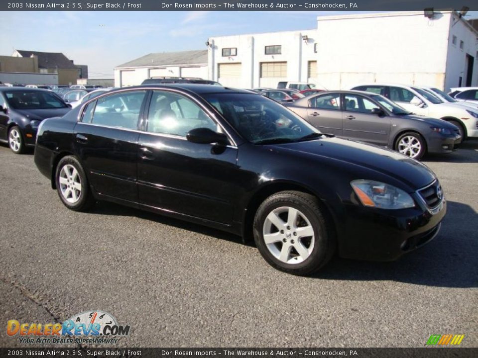 2003 Nissan Altima 2.5 S Super Black / Frost Photo #6