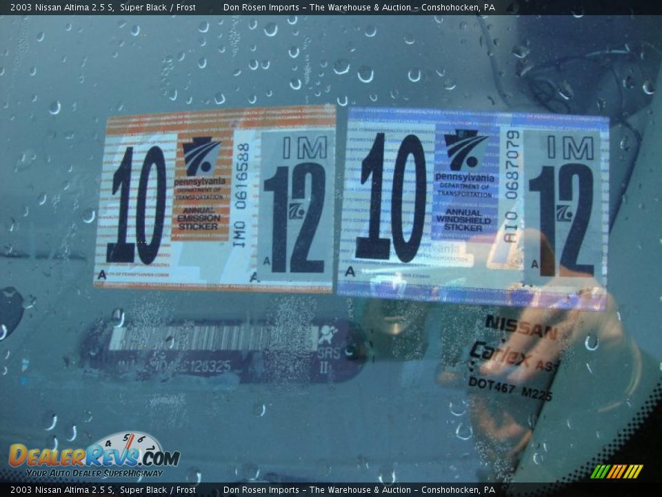 2003 Nissan Altima 2.5 S Super Black / Frost Photo #35