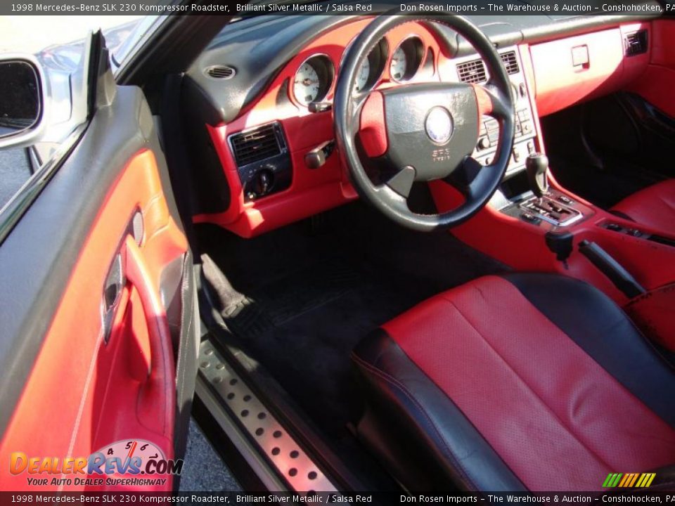 Salsa Red Interior - 1998 Mercedes-Benz SLK 230 Kompressor Roadster Photo #13