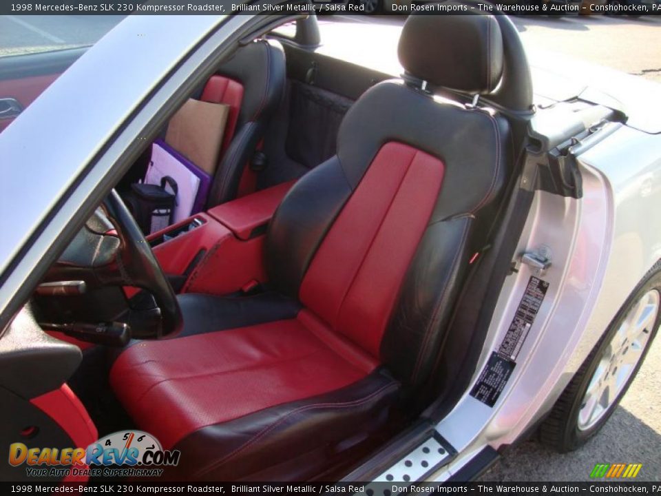 Salsa Red Interior - 1998 Mercedes-Benz SLK 230 Kompressor Roadster Photo #16