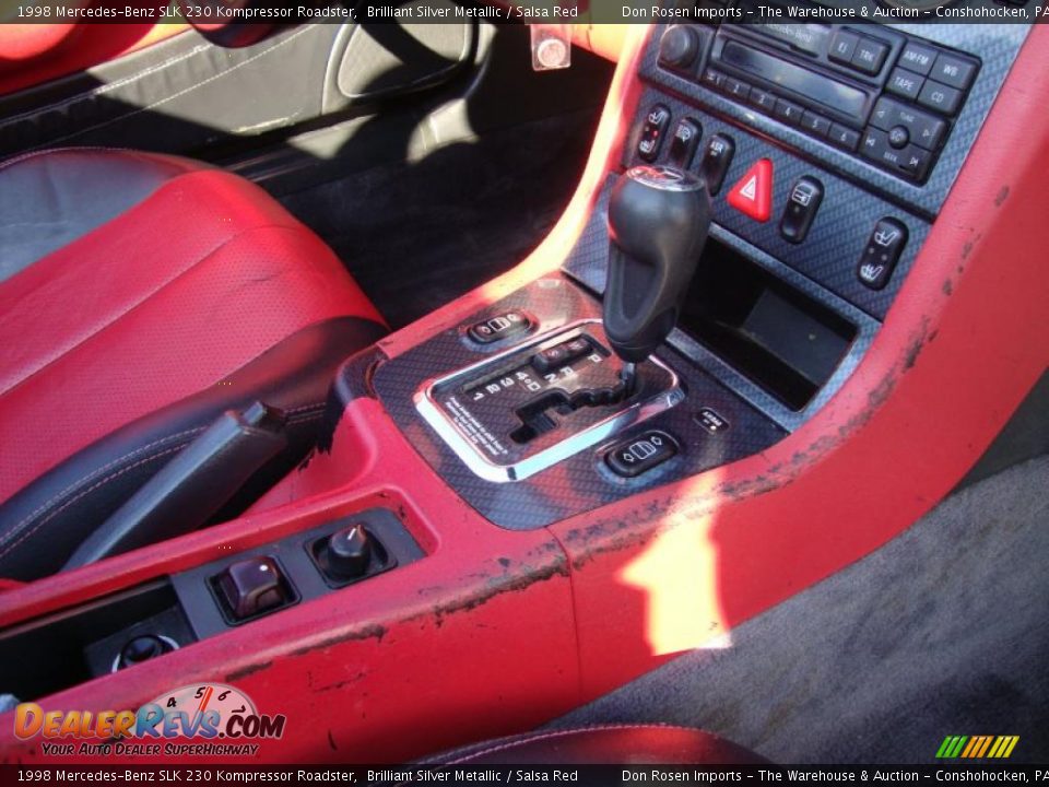 1998 Mercedes-Benz SLK 230 Kompressor Roadster Brilliant Silver Metallic / Salsa Red Photo #22