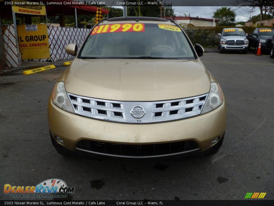 2003 Nissan Murano SL Luminous Gold Metallic / Cafe Latte Photo #2