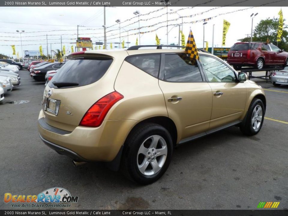 2003 Nissan Murano SL Luminous Gold Metallic / Cafe Latte Photo #6