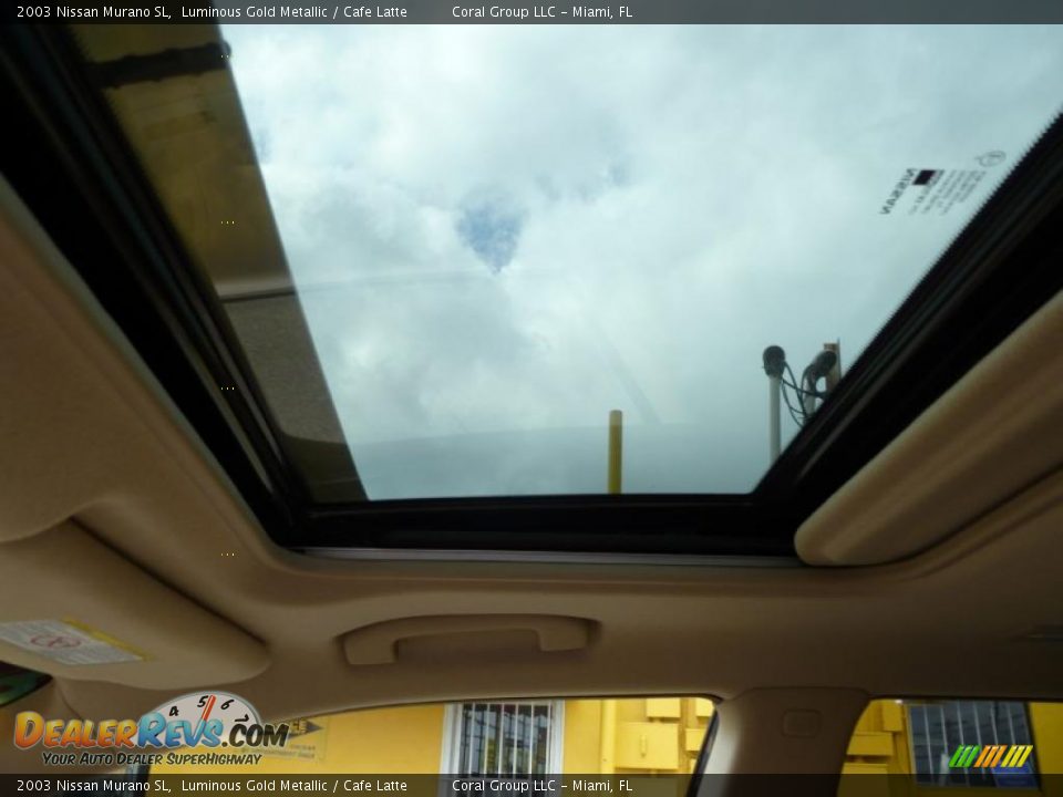 2003 Nissan Murano SL Luminous Gold Metallic / Cafe Latte Photo #15