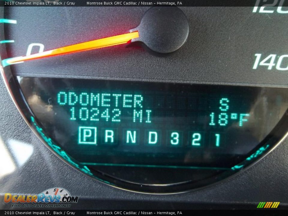 2010 Chevrolet Impala LT Black / Gray Photo #28