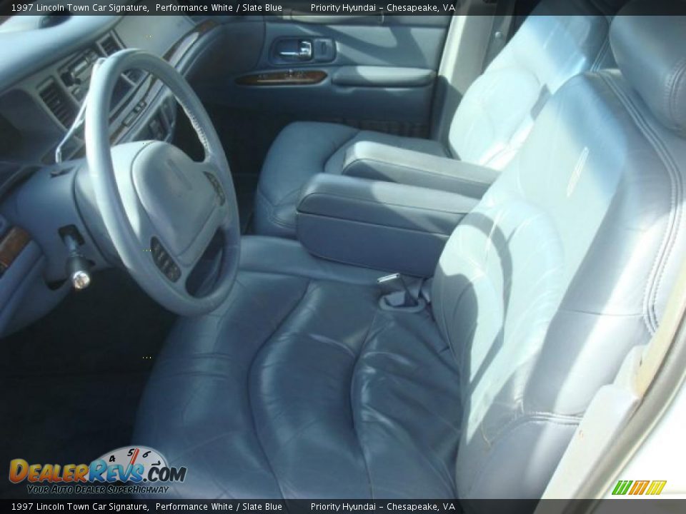 Slate Blue Interior - 1997 Lincoln Town Car Signature Photo #9