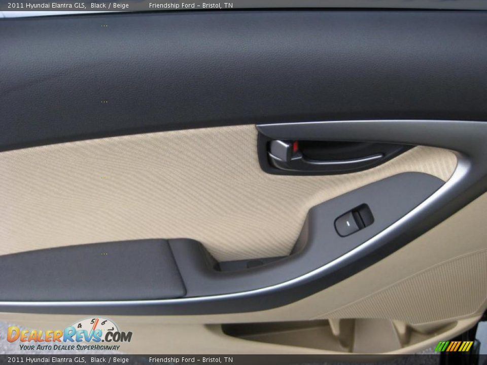 2011 Hyundai Elantra GLS Black / Beige Photo #17