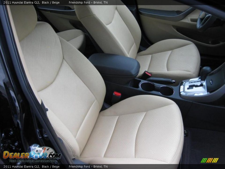 2011 Hyundai Elantra GLS Black / Beige Photo #18