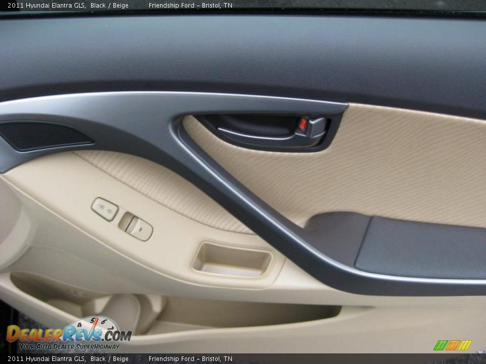 2011 Hyundai Elantra GLS Black / Beige Photo #20