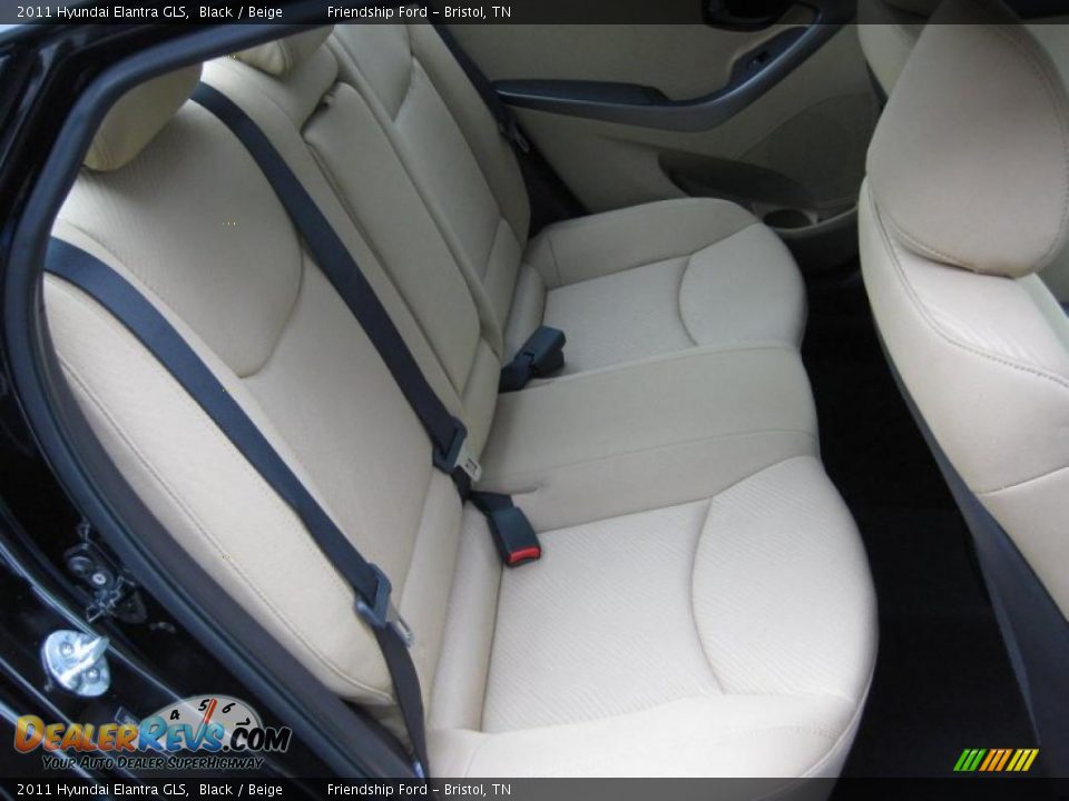 2011 Hyundai Elantra GLS Black / Beige Photo #21