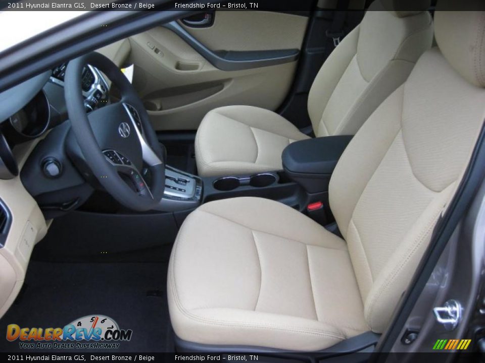 Beige Interior - 2011 Hyundai Elantra GLS Photo #12