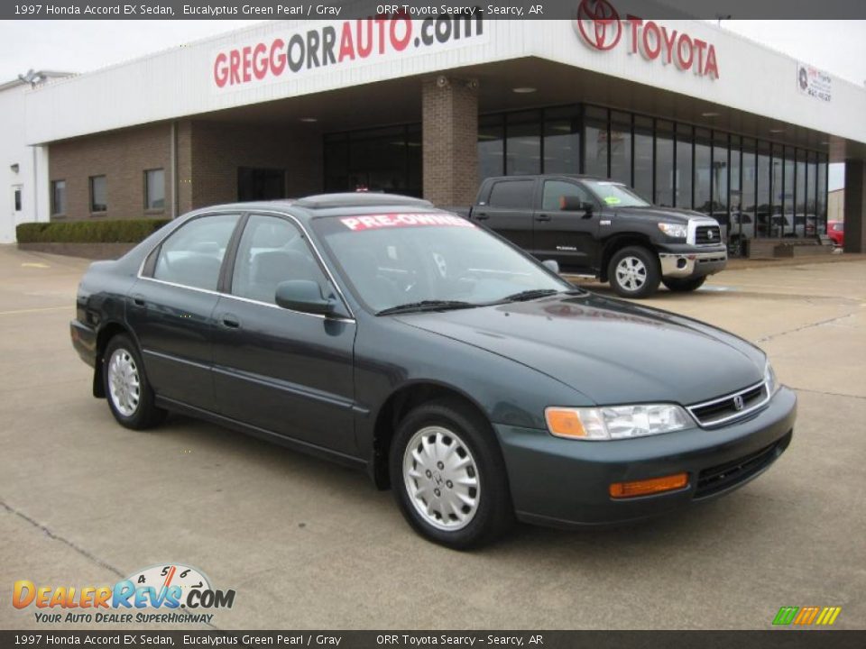 1997 Honda Accord EX Sedan Eucalyptus Green Pearl / Gray Photo #1