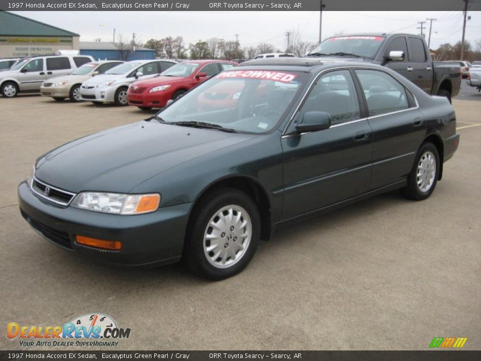 1997 Honda Accord EX Sedan Eucalyptus Green Pearl / Gray Photo #3