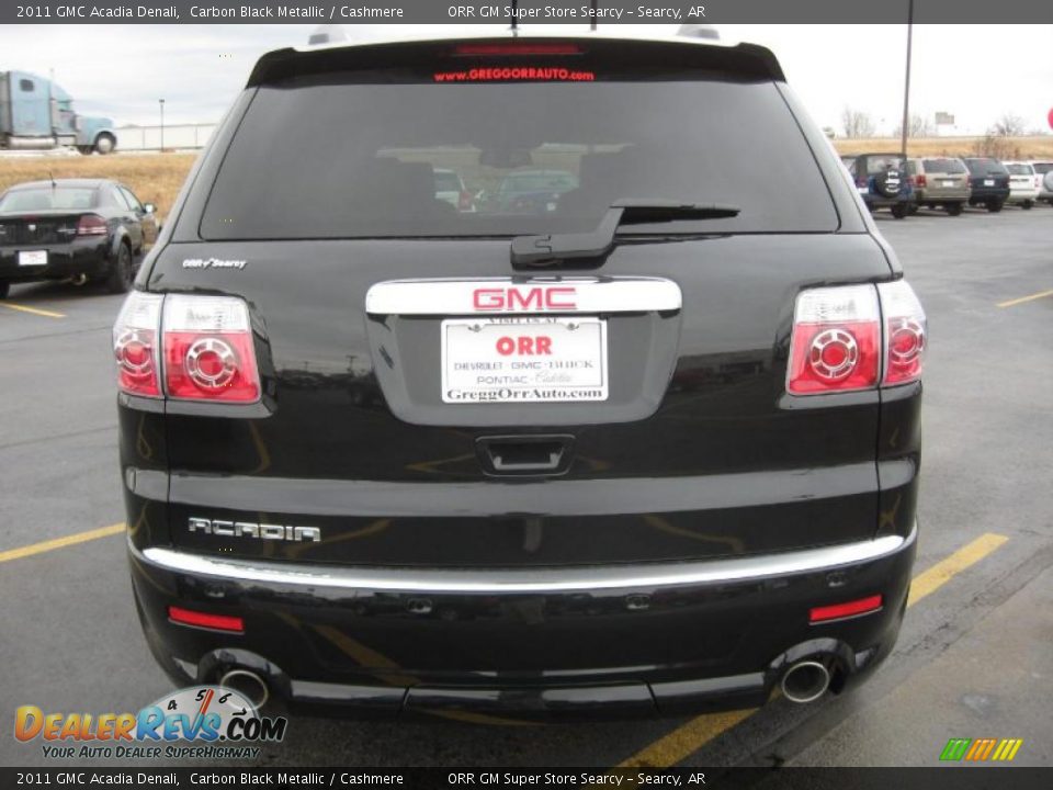 2011 GMC Acadia Denali Carbon Black Metallic / Cashmere Photo #6