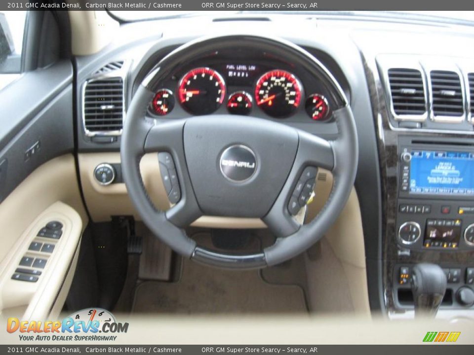 2011 GMC Acadia Denali Carbon Black Metallic / Cashmere Photo #9