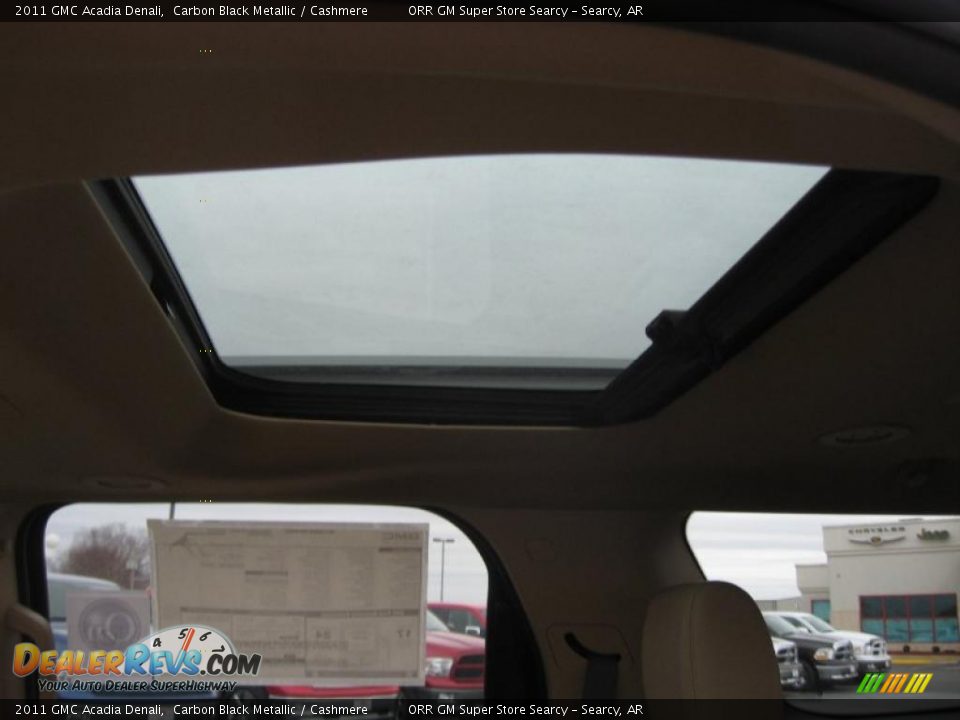 2011 GMC Acadia Denali Carbon Black Metallic / Cashmere Photo #13