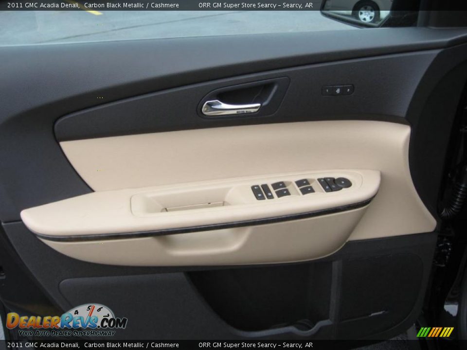 2011 GMC Acadia Denali Carbon Black Metallic / Cashmere Photo #15