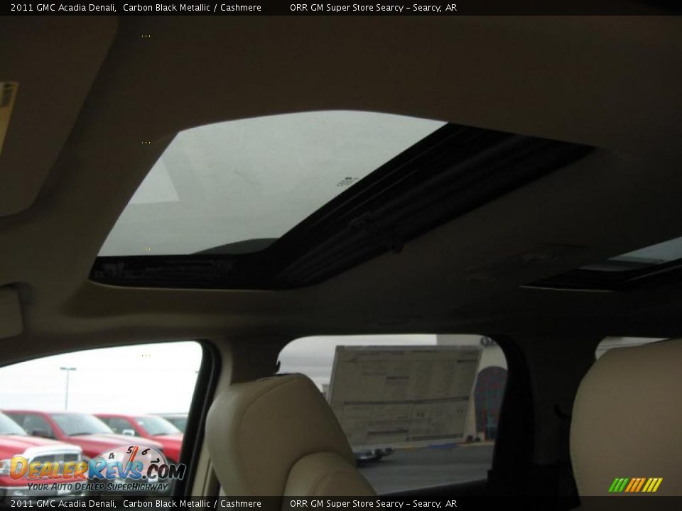 2011 GMC Acadia Denali Carbon Black Metallic / Cashmere Photo #16