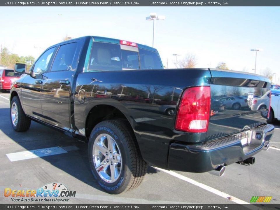 2011 Dodge Ram 1500 Sport Crew Cab Hunter Green Pearl / Dark Slate Gray Photo #2
