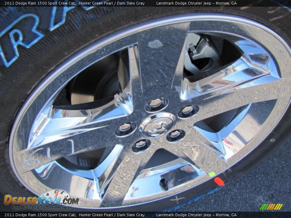 2011 Dodge Ram 1500 Sport Crew Cab Hunter Green Pearl / Dark Slate Gray Photo #5