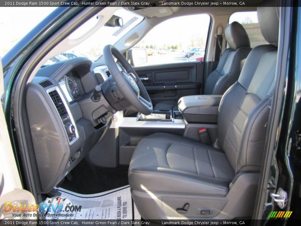 2011 Dodge Ram 1500 Sport Crew Cab Hunter Green Pearl / Dark Slate Gray Photo #6