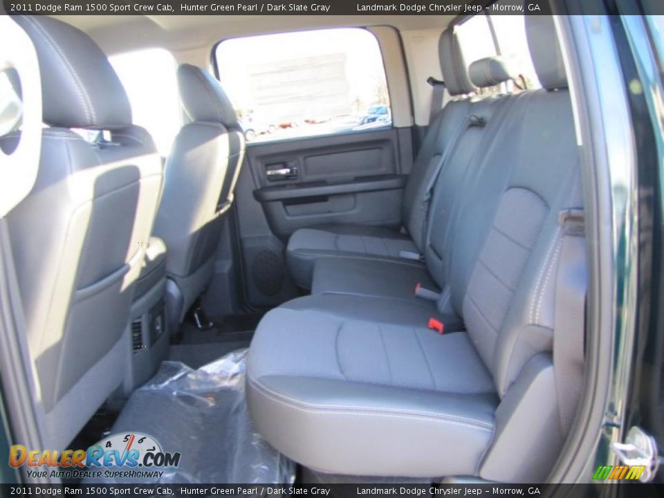 2011 Dodge Ram 1500 Sport Crew Cab Hunter Green Pearl / Dark Slate Gray Photo #7