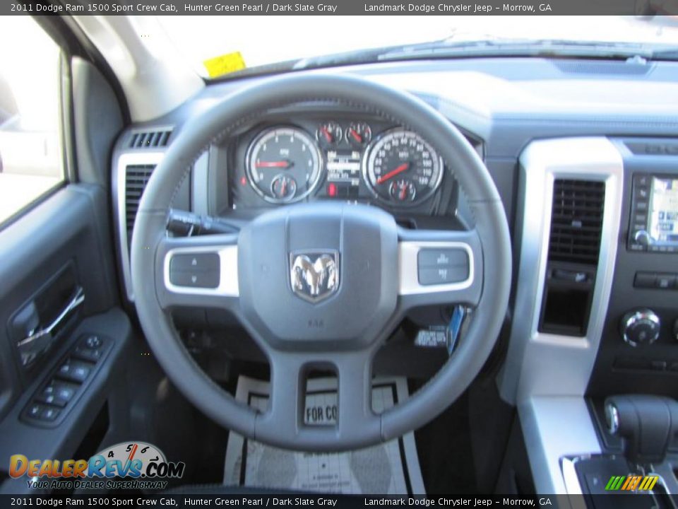 2011 Dodge Ram 1500 Sport Crew Cab Hunter Green Pearl / Dark Slate Gray Photo #11