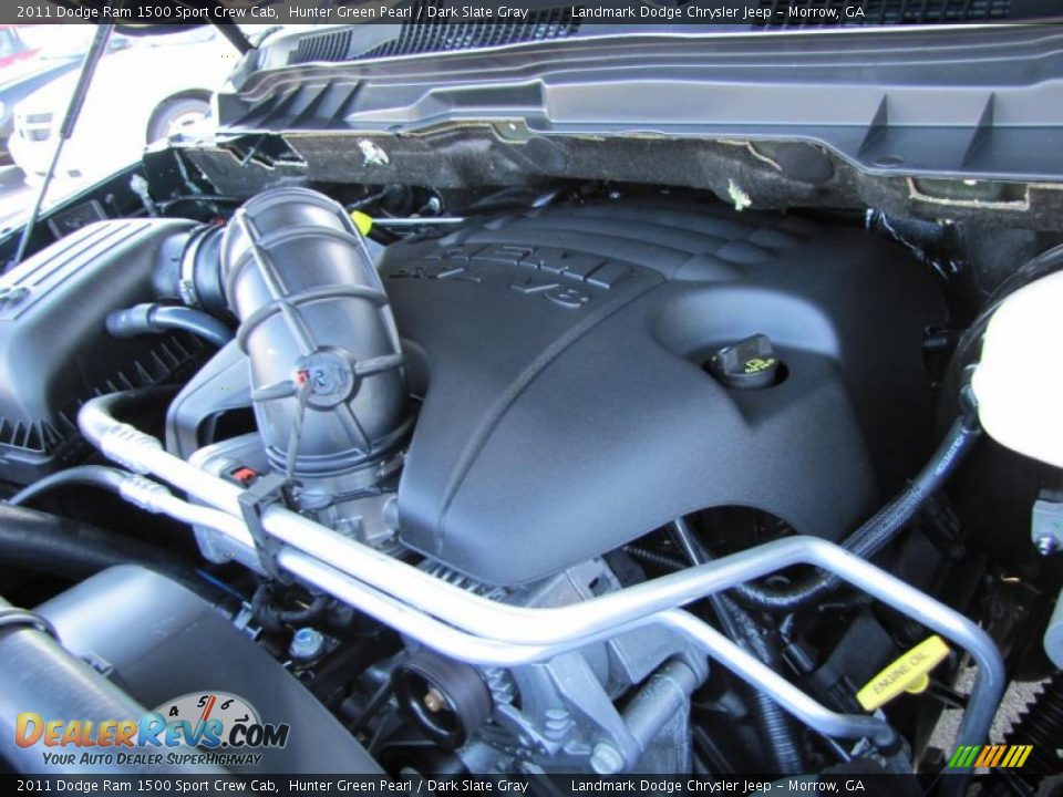 2011 Dodge Ram 1500 Sport Crew Cab Hunter Green Pearl / Dark Slate Gray Photo #12