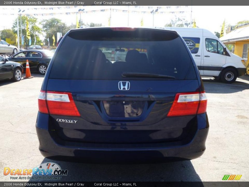 2006 Honda Odyssey EX Midnight Blue Pearl / Gray Photo #5