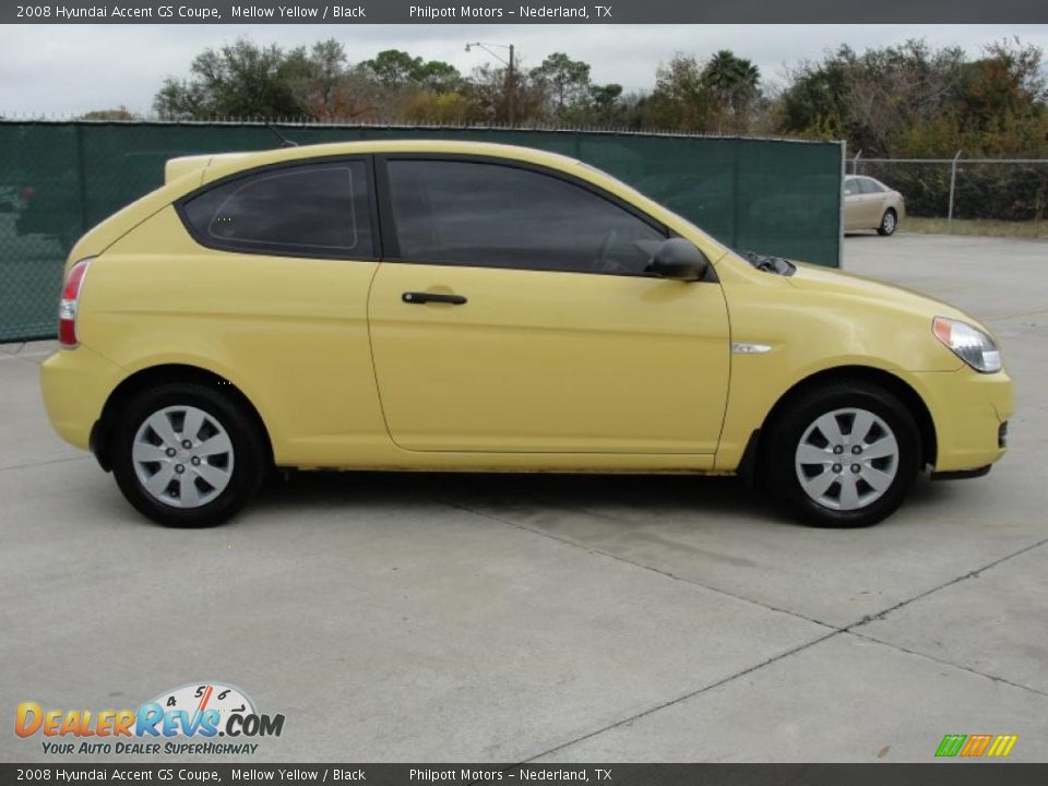 Mellow Yellow 2008 Hyundai Accent GS Coupe Photo #2