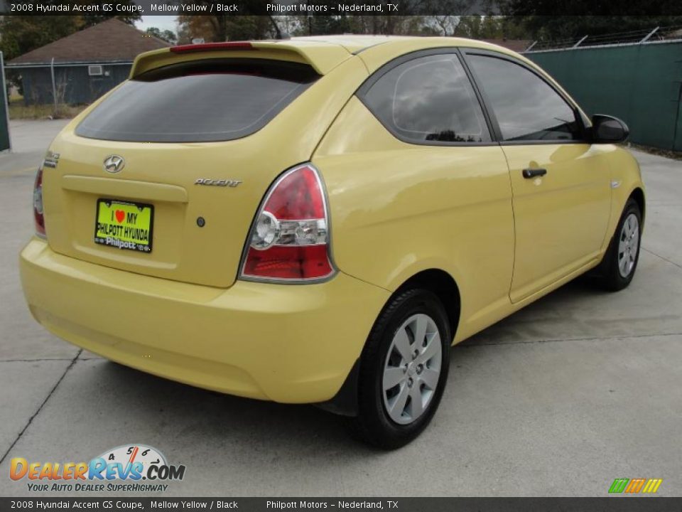 Mellow Yellow 2008 Hyundai Accent GS Coupe Photo #3