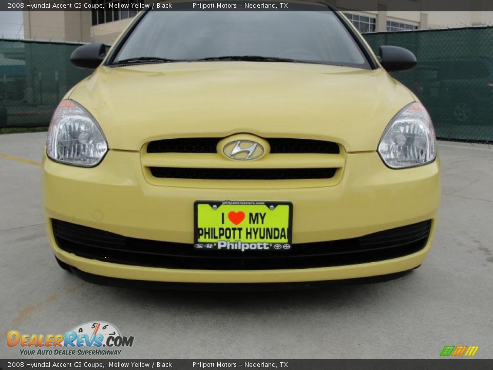 2008 Hyundai Accent GS Coupe Mellow Yellow / Black Photo #9