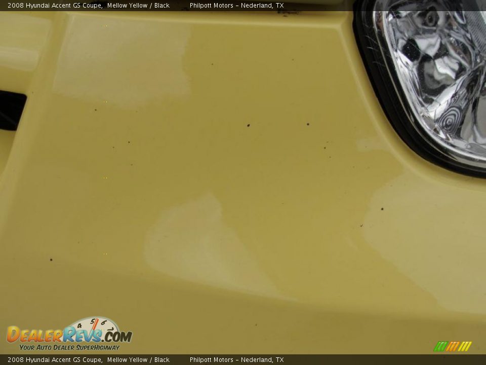 2008 Hyundai Accent GS Coupe Mellow Yellow / Black Photo #12