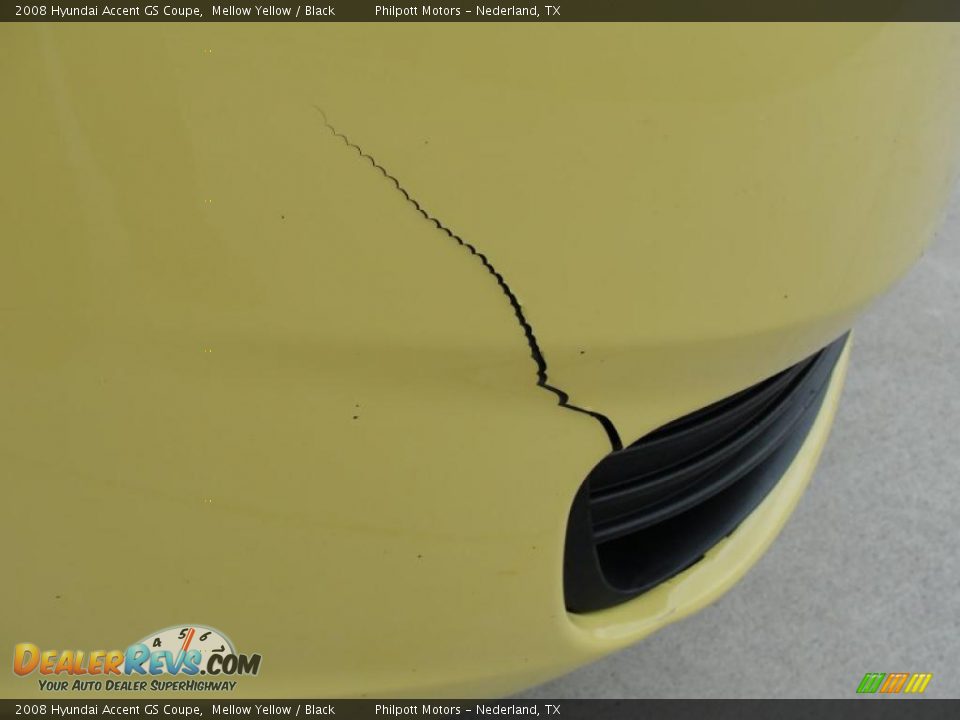 2008 Hyundai Accent GS Coupe Mellow Yellow / Black Photo #18