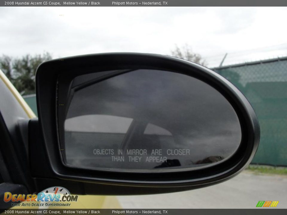 2008 Hyundai Accent GS Coupe Mellow Yellow / Black Photo #20