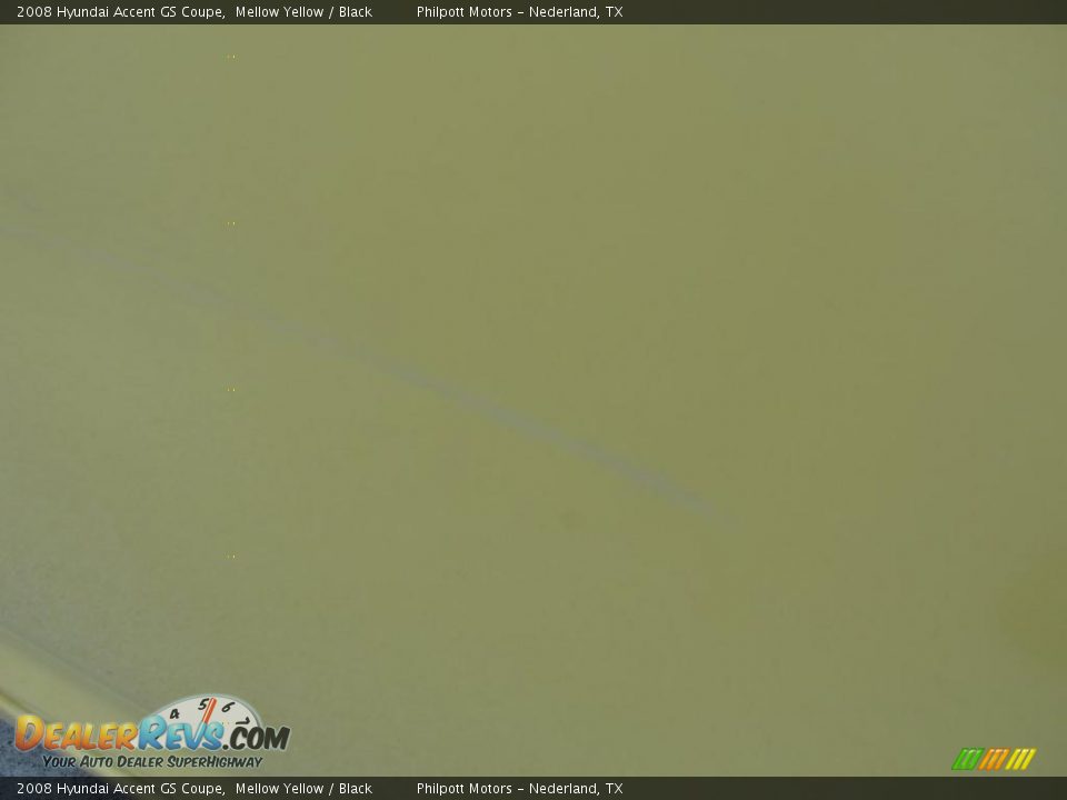 2008 Hyundai Accent GS Coupe Mellow Yellow / Black Photo #21