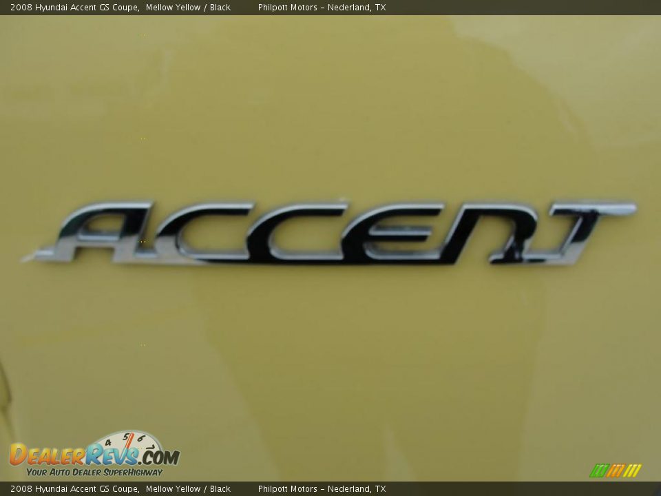 2008 Hyundai Accent GS Coupe Mellow Yellow / Black Photo #23