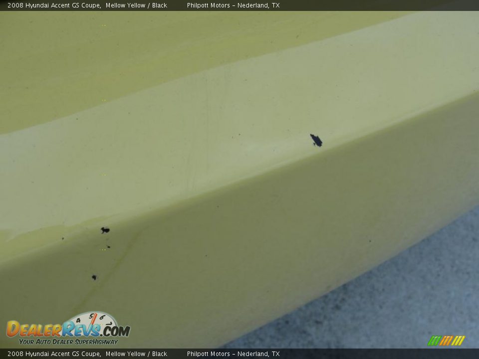 2008 Hyundai Accent GS Coupe Mellow Yellow / Black Photo #26