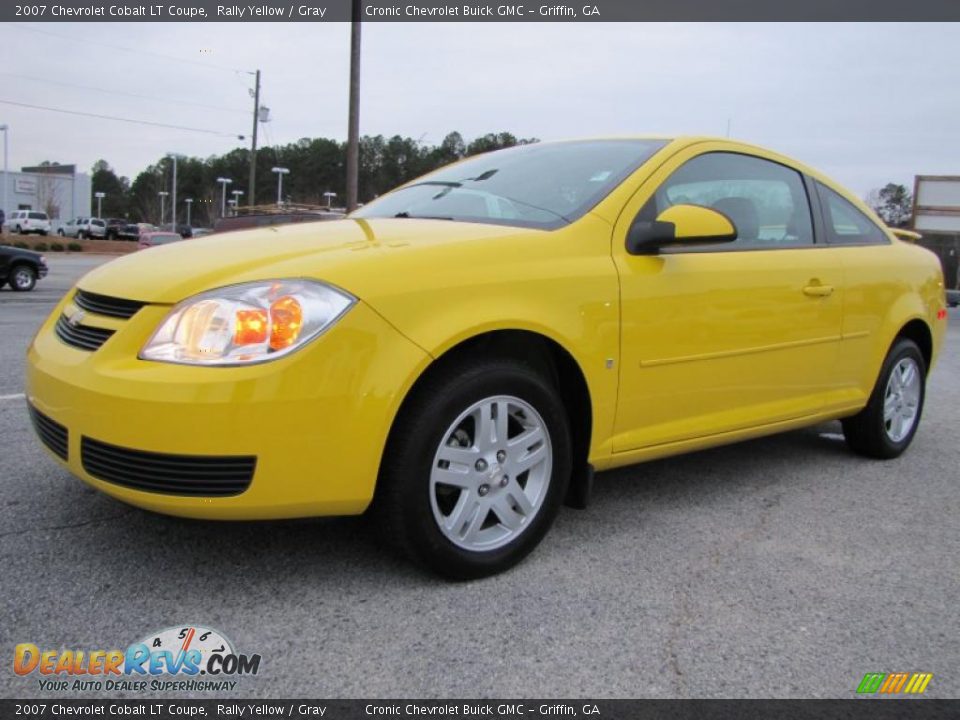 2007 Chevrolet Cobalt LT Coupe Rally Yellow / Gray Photo #3