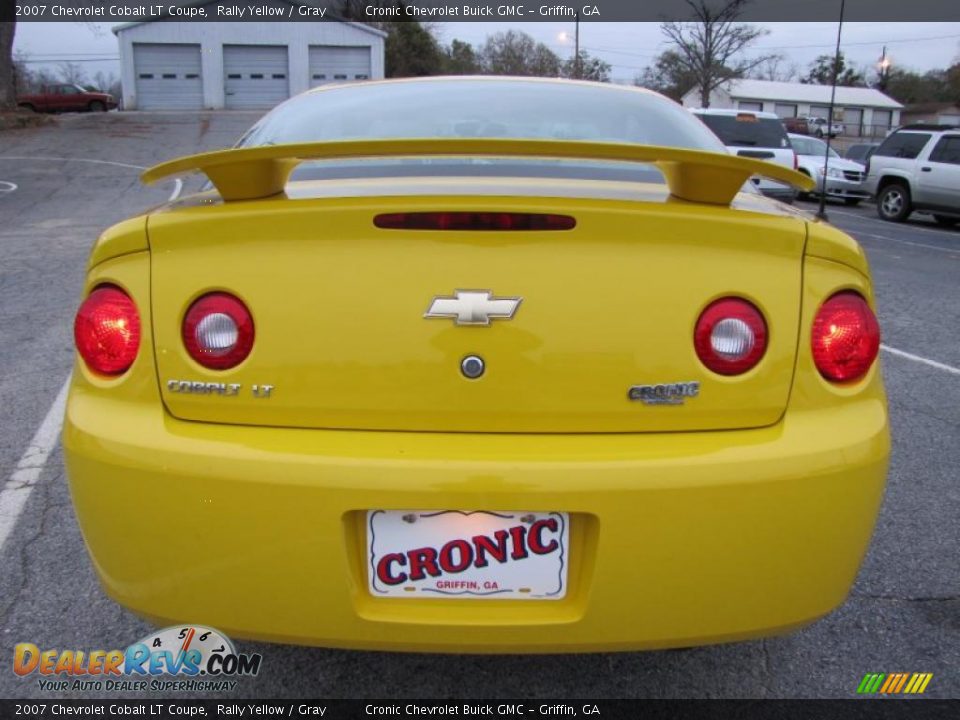 2007 Chevrolet Cobalt LT Coupe Rally Yellow / Gray Photo #5