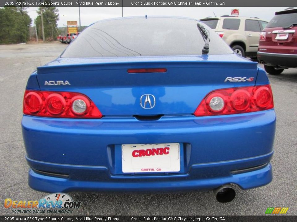 2005 Acura RSX Type S Sports Coupe Vivid Blue Pearl / Ebony Photo #6